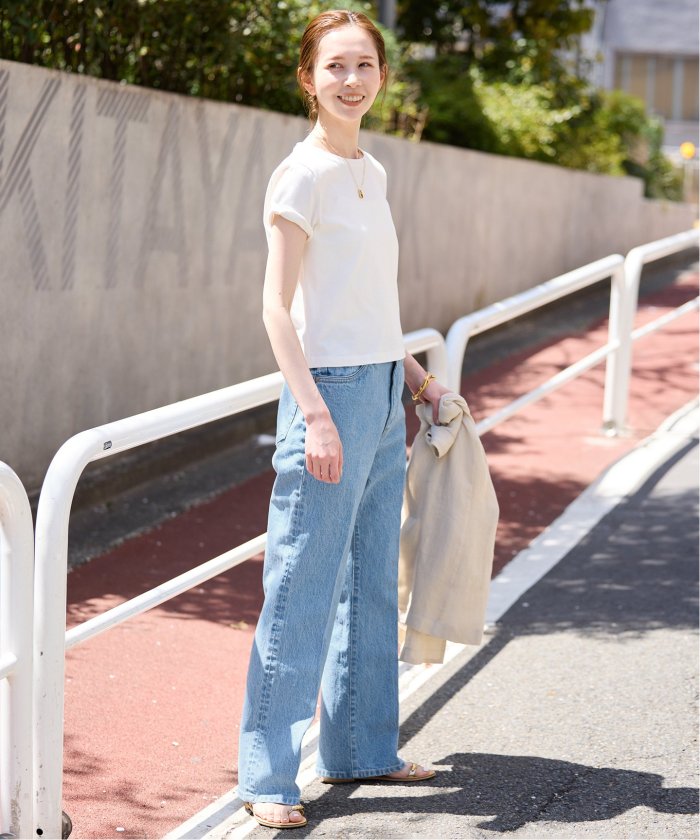 新品完売品　SLOBE IENA LE DENIM スリムフレアレングス　デニム LE DENIM スリムフレアレングス｜フォーワンセブン
