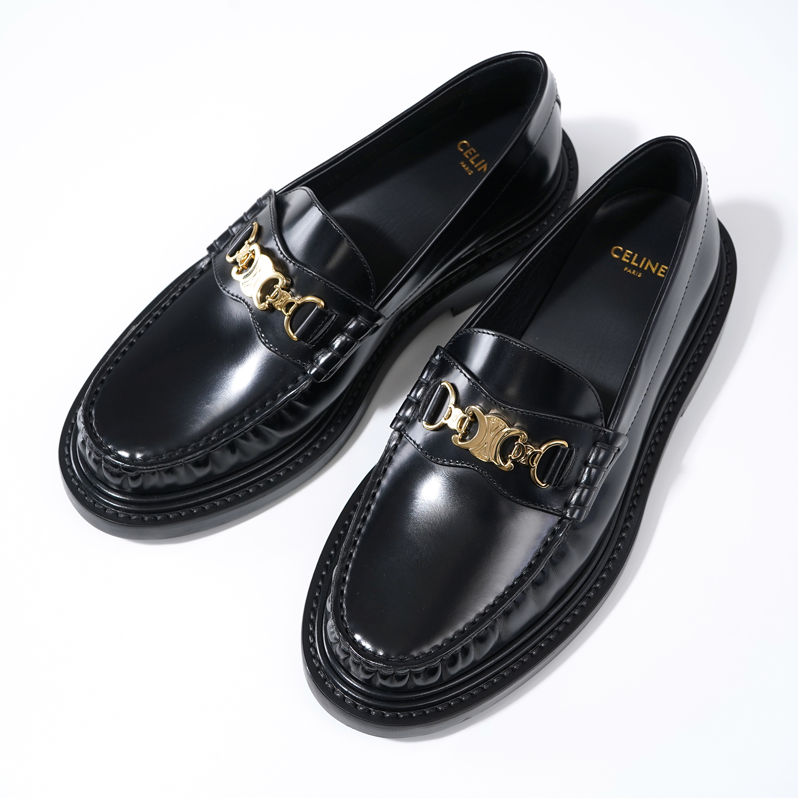 関送込 CELINE ユニヴェルシテ トリオンフ チェーンローファー スピード配送◇送込【CELINE】トリオンフ*チェーンローファー
