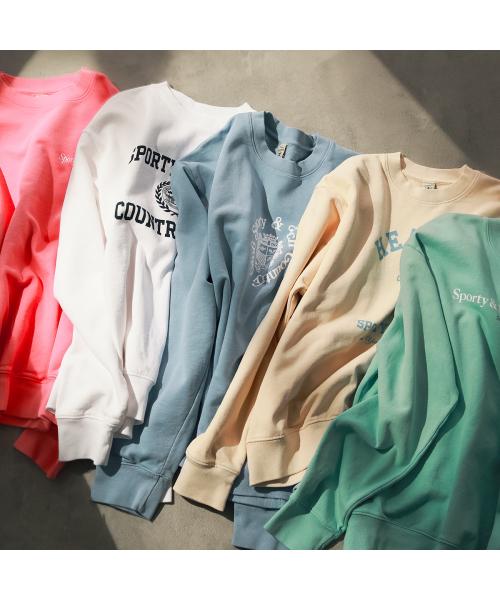 SPORTY&RICH トレーナー CR885 スウェット 裏起毛 セール30%OFF】SPORTY&RICH トレーナー CR885 スウェット 裏