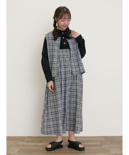 サマンサモスモス Cross×Linen ジャンスカ　ベージュ セール】サマンサ モスモス Samansa Mos2 【Cross×Linen