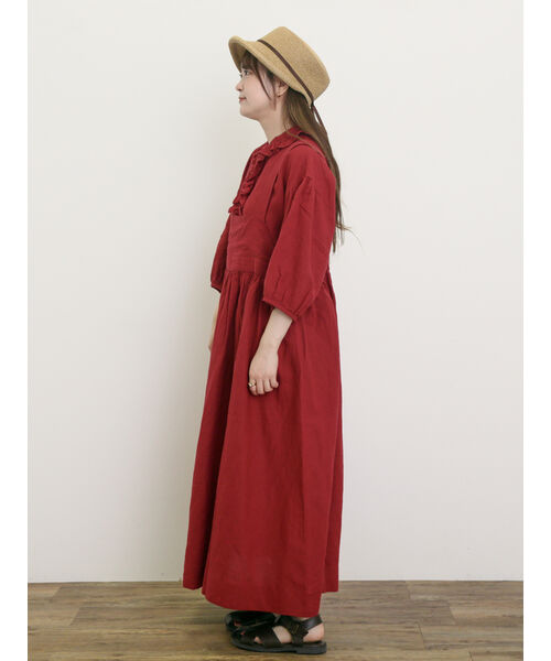 サマンサモスモス 【Cross×Linen】ジャンスカ　新品未使用　SM2 期間限定】 【Cross×Linen】ジャンスカ（ブラック/レッド