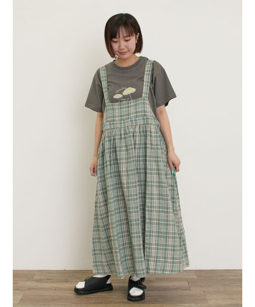 ★モモ★ サマンサモスモス　Cross×Linen ジャンスカ　ベージュ S05098EW023398_21_l.jpg