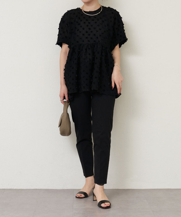 クーポン】【セール 30%OFF】リネン混ストレッチパンツ
