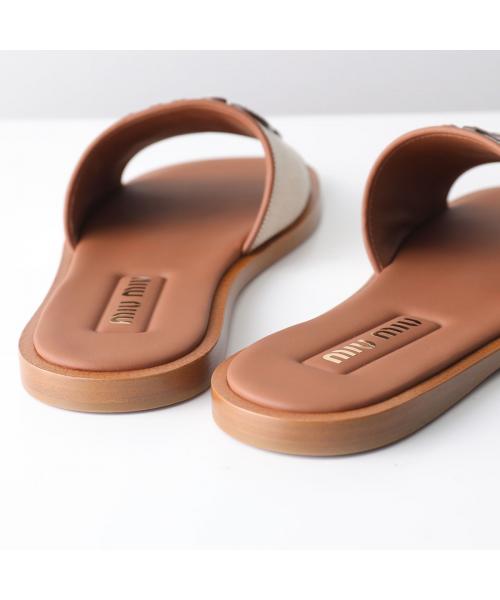 ミュウミュウ Miu Miu MIUMIU サンダル 5XX644 Q1D キャンバス ミュウミュウ Miu Miu MIUMIU サンダル 5XX644 Q1D キャンバス