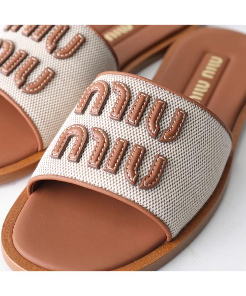 ミュウミュウ Miu Miu MIUMIU サンダル 5XX644 Q1D キャンバス ミュウミュウ Miu Miu MIUMIU サンダル 5XX644 Q1D キャンバス