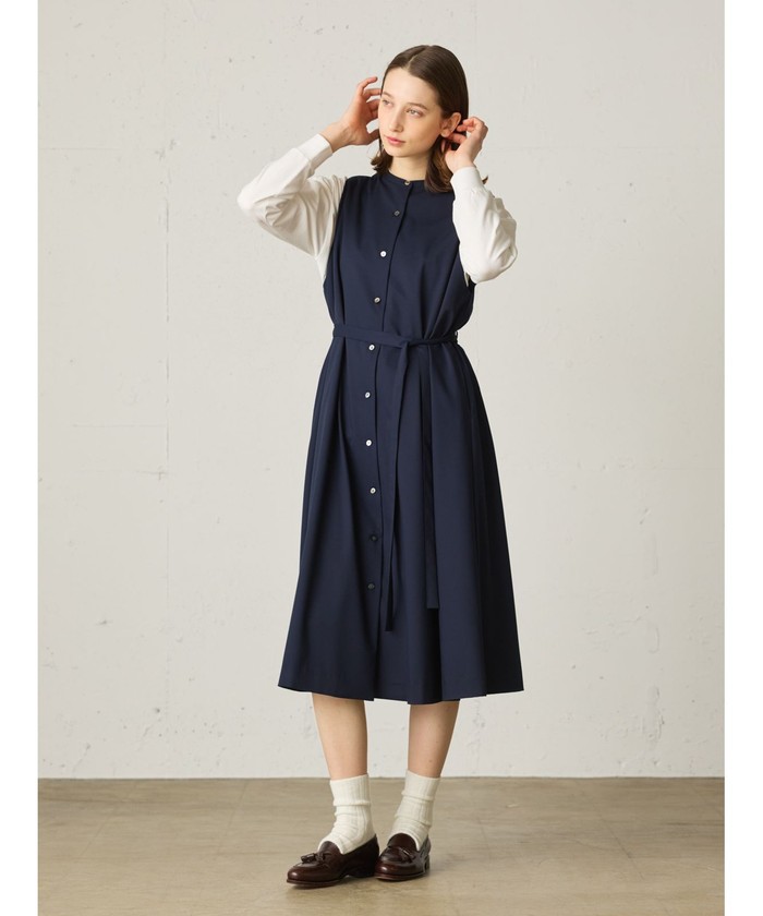 ☆美品☆miumiu ワンピース デニム ノースリーブ スタンドカラー