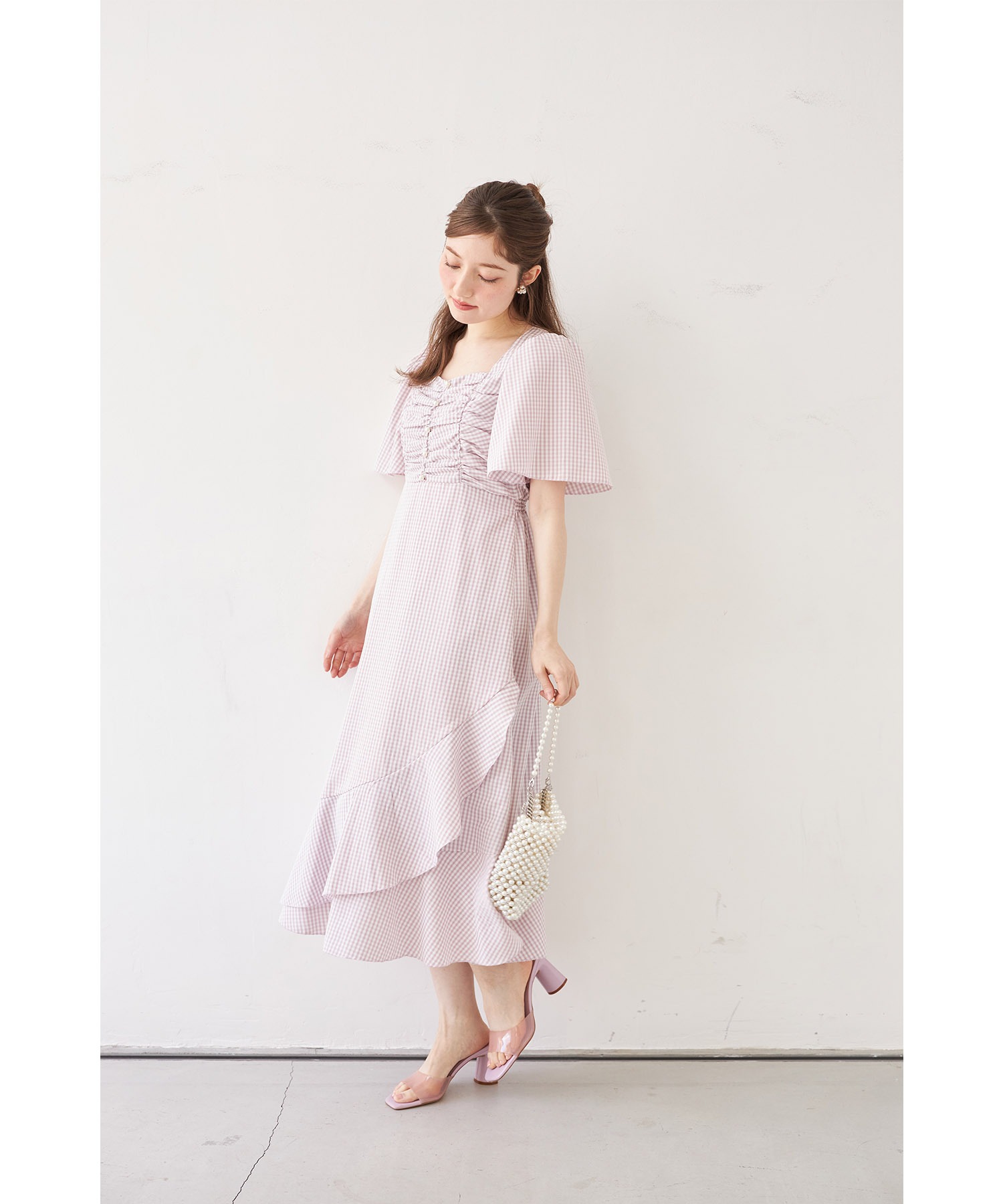 トッコクローゼット tocco closet パール付きフレアスリーブ