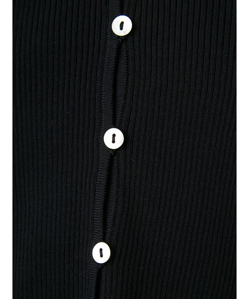 セール】クロップドVネックリブカーディガン／UVカット