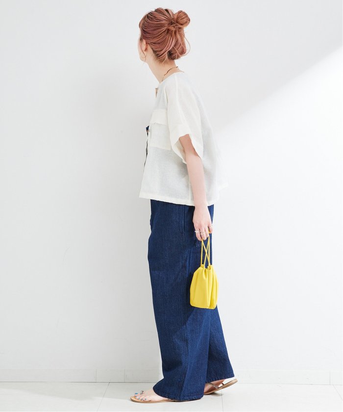 リネンブレンドメッシュSSドルマンブルゾン B.C STOCK｜手洗い可 / リネンブレンドメッシュSSドルマン