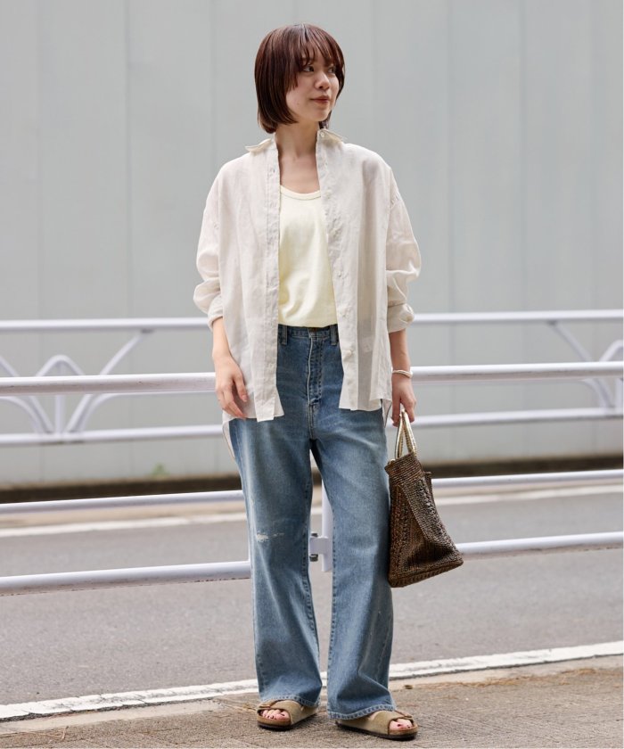 セール】≪追加≫ライトフレンチリネンレギュラーシャツ