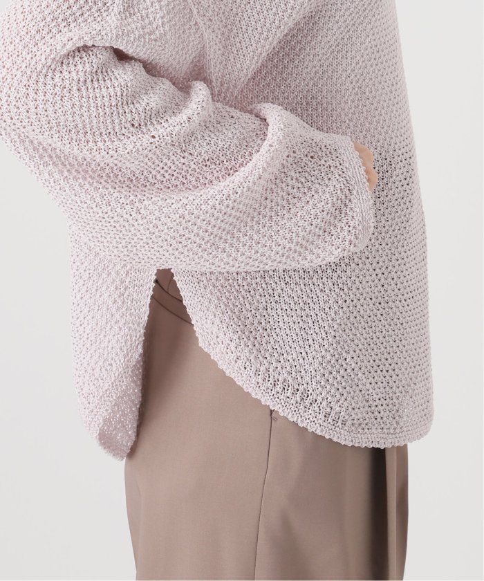 新品　NOBLE ペーパーヤーン カノコ BACK Vプルオーバー ピンク NOBLE ペーパーヤーン カノコ BACK Vプルオーバー ピンク