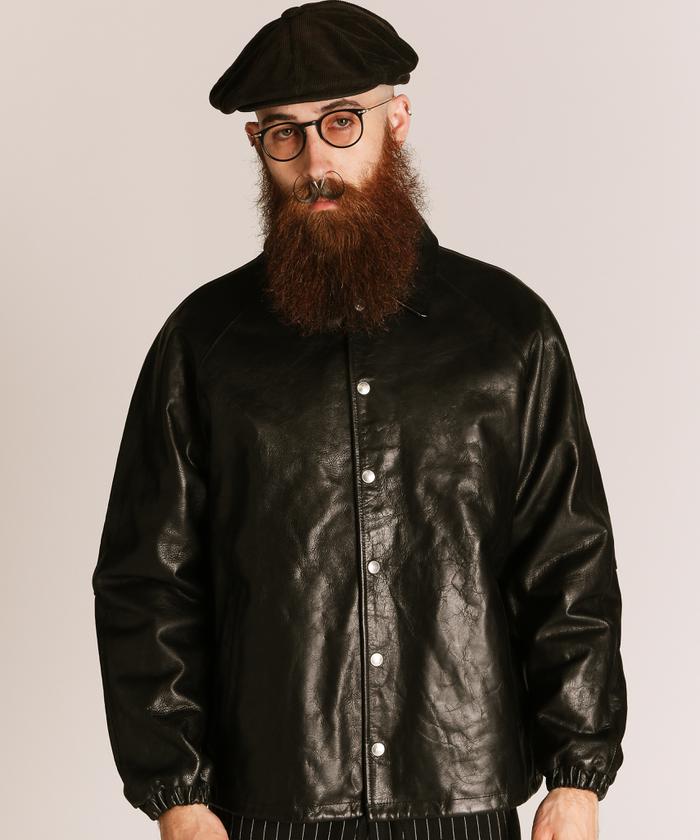 COOTIE Leather Coach Jacket レザーコーチジャケット COOTIE / Leather Coach Jacket