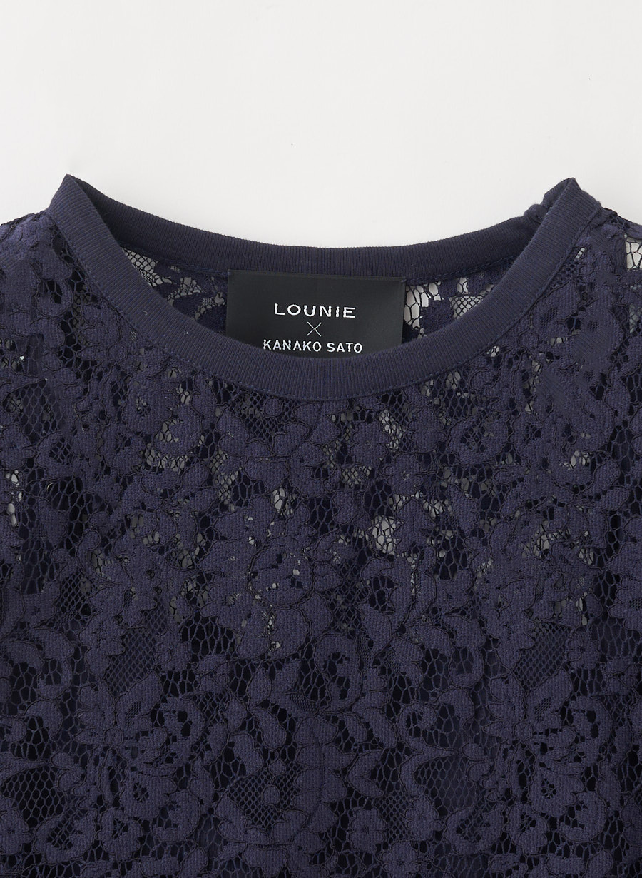 レースTシャツ　ブラウス　KANAKO SATO × LOUNIE LOUNIE×KANAKO SATO レースTブラウスEC限定カラー、登場｜LOUNIE