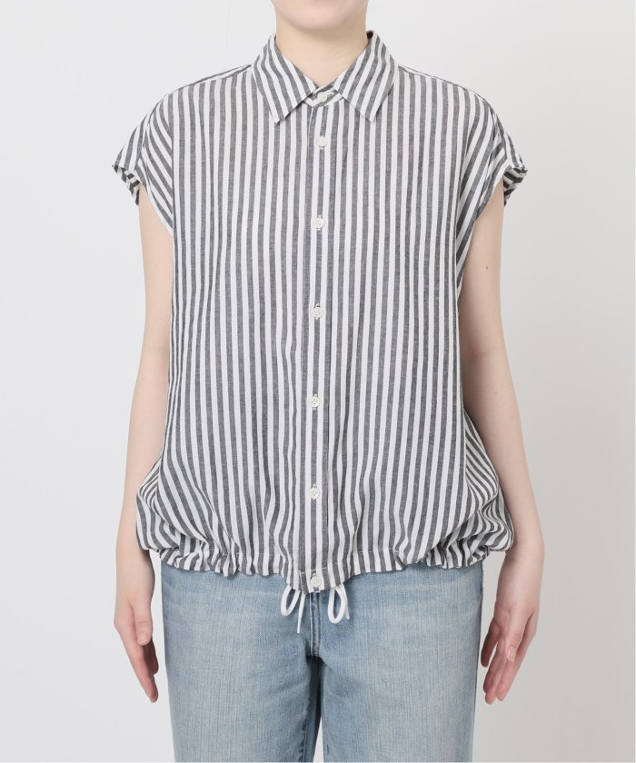 Spick and Span リネンブレンドフレンチヘムギャザーシャツ セール】リネンブレンドフレンチヘムギャザーシャツ(508153843