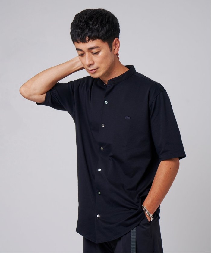 吸水速乾&高通気 LACOSTE (ラコステ) 別注 バンドカラー フル 吸水速乾&高通気 LACOSTE (ラコステ) 別注 バンドカラー フル