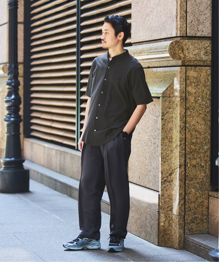 吸水速乾&高通気 LACOSTE (ラコステ) 別注 バンドカラー フル 吸水速乾&高通気 LACOSTE (ラコステ) 別注 バンドカラー フル