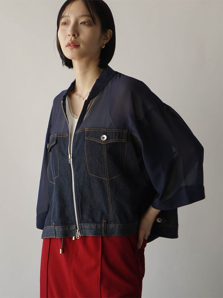 新品　下げ札あり　RADIATE ヤマダヤ　シアー切り替えブルゾン 楽天市場】 アウター > ブルゾン : YAMADAYA STORE