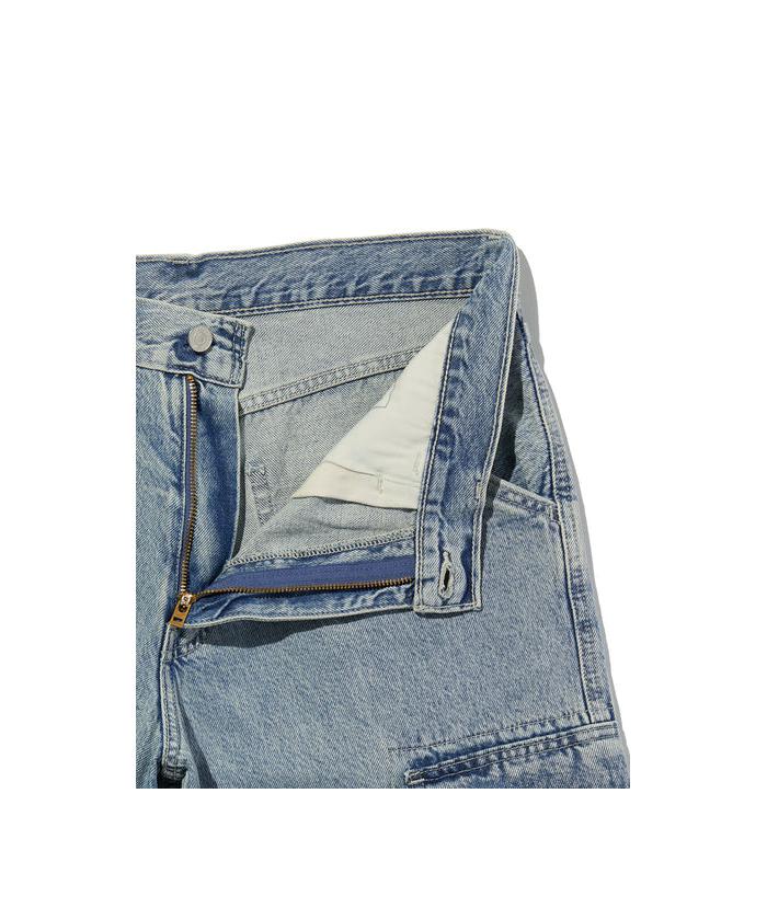 【関税込み】Rhude ブルー バギー デニム カーゴショートパンツ メンズ カーゴ パンツ デニム ショートパンツ ショーツ オーバー