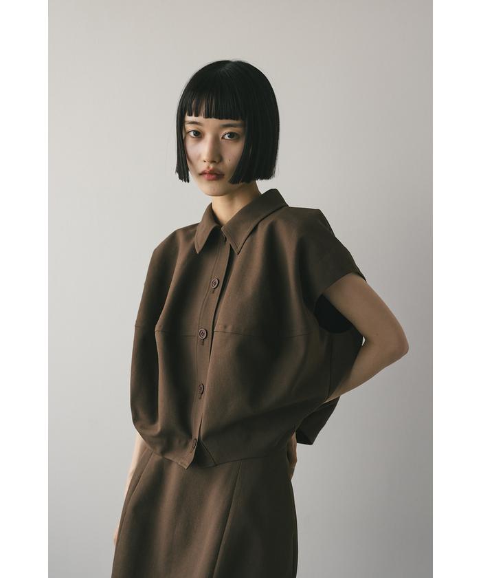 【新品未使用】stylemixer フォルムショートベスト STYLEMIXER フォルムショートベスト BLK -ファッション通販