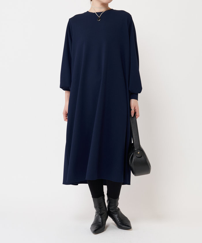 BEARDSLEY ドロストTワンピース ビアズリー BEARDSLEY ドロストTワンピース （black