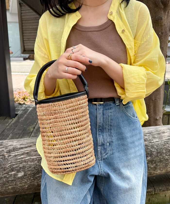 【TARANGO/タランゴ】パーム筒カゴバッグ　framework セール 11%OFF】【TARANGO/タランゴ】パーム筒カゴバッグ