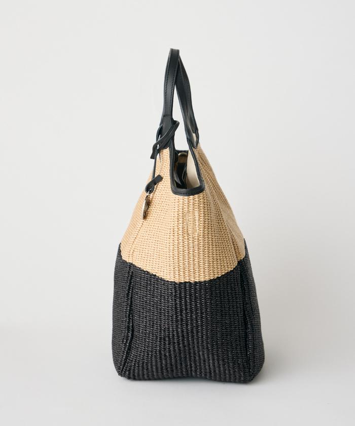 セール 30%OFF】イネド INED 《FAVORITE》ラフィア風バイカラー