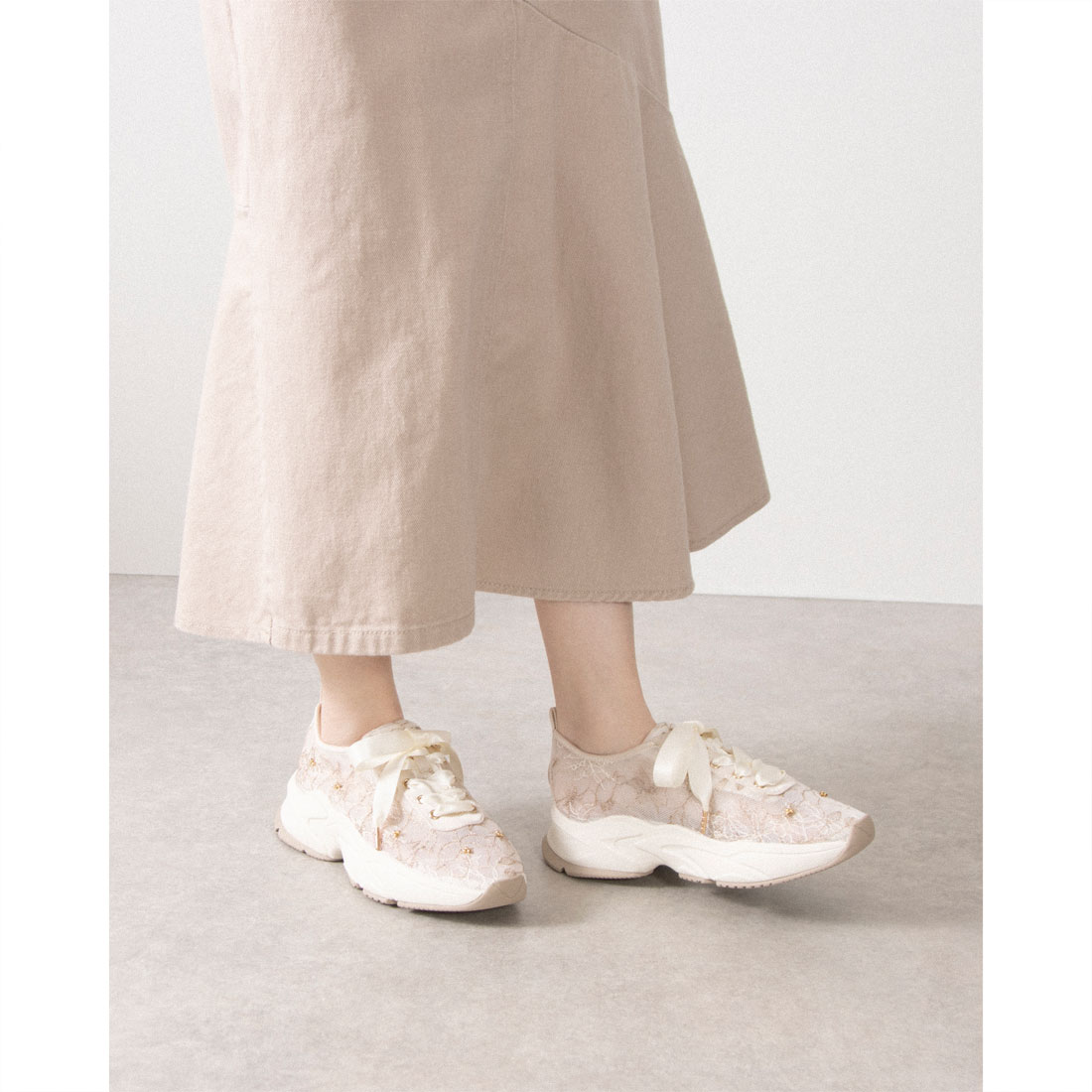 セール 50%OFF】ランダ RANDA 2WAY フラワー刺繍レース