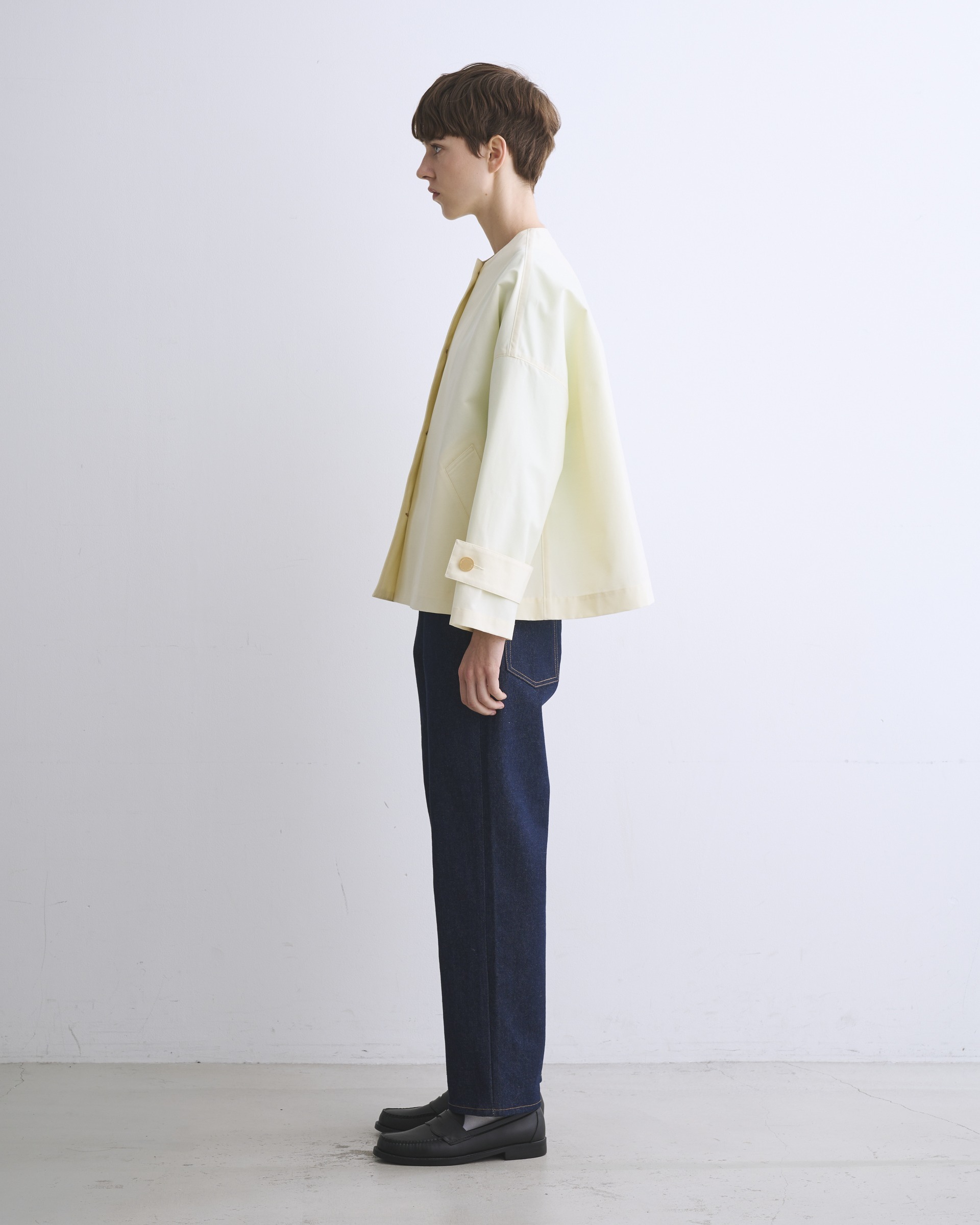 MALTON NO COLLAR SHORT マールトン ノーカラー ショート