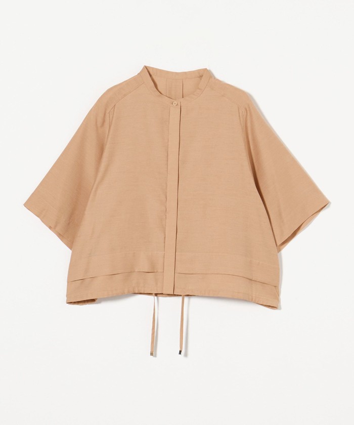green label relaxingシアーバンドカラーショートスリーブ　美品 UNITED ARROWS green label relaxing シアー バンドカラー