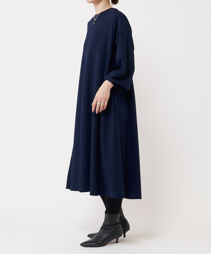 Gerard Darel ☆ タイトワンピース DOLLY ブラック ドットギャザーワンピース （ロング・マキシ丈ワンピース