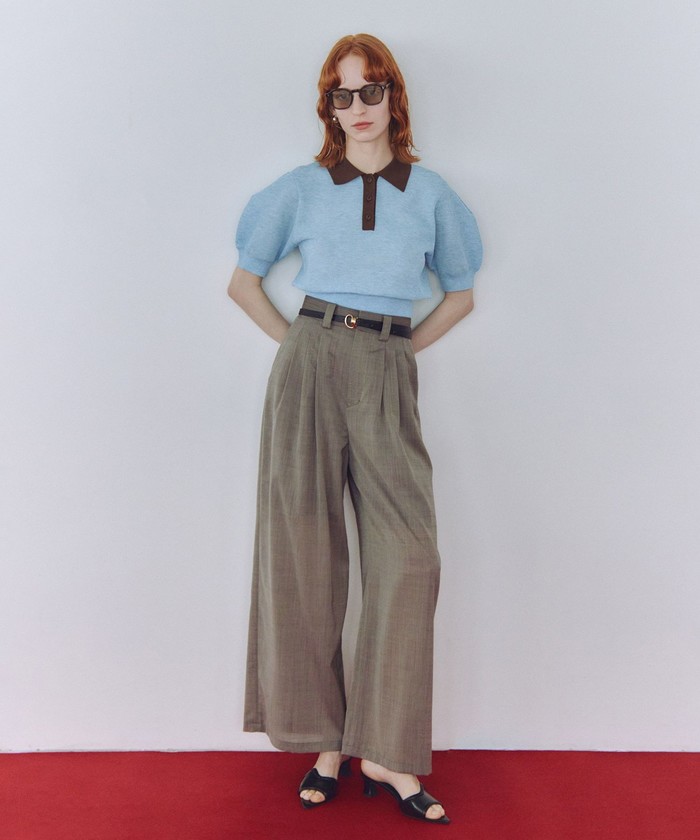 ADAM ET ROPE' アダムエロペ ラミーニットポロシャツ ラミーニットポロシャツ（ポロシャツ）｜ADAM ET ROPE