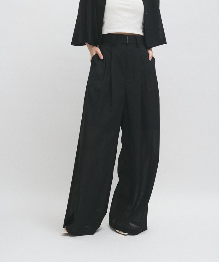 ADAM ET ROPE' 完売 【接触冷感】タックパンツ 接触冷感】タックパンツ(508164984) | アダム エ ロペ(ADAM ET
