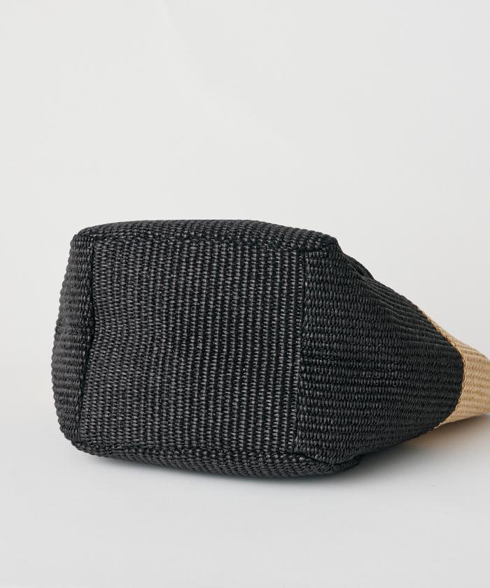 セール 30%OFF】イネド INED 《FAVORITE》ラフィア風バイカラー