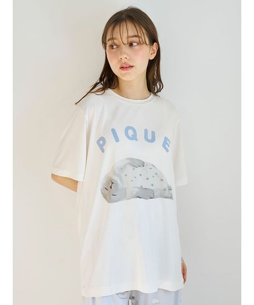 ラッピング済み】【接触冷感】あざらしワンポイントTシャツ