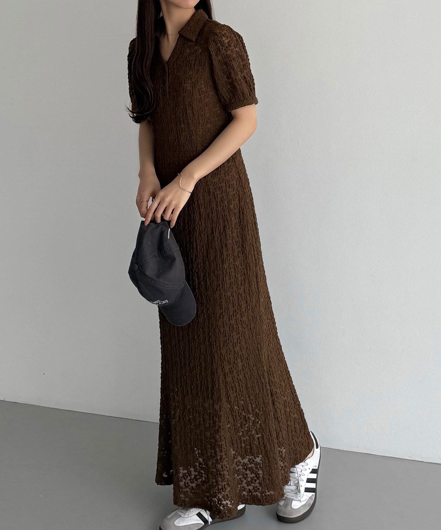 callautia カットレースポロワンピース　アイボリー　M callautia (カラウティア） | ｜ new arrival 4/26(土) 12:00