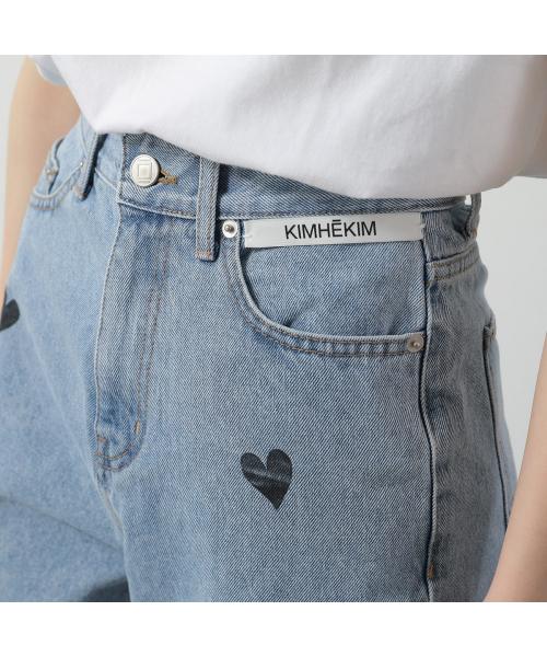 KIMHEKIM ハート柄デニムパンツ ◇送料・関税無料◇KIMHEKIM ハート柄プリントデニム (KIMHEKIM