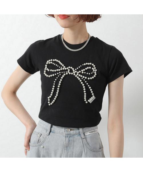 ☆韓国人気☆パール装飾ロゴスリムTシャツ/KIMHEKIM☆ KIMHEKIM(キムヘキム) Tシャツ・カットソー(レディース) - 海外