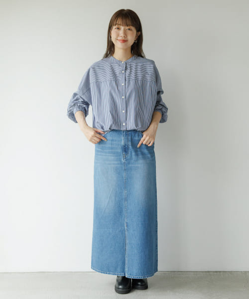 WEB限定』フロントタックバンドカラーシャツ(508170430