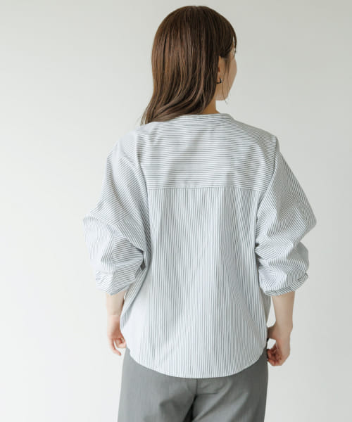 フロントタックバンドカラーシャツ WEB限定』フロントタックバンドカラーシャツ（シャツ/ブラウス