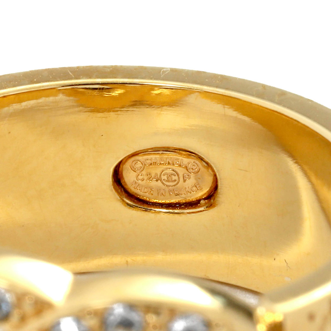 セール】シャネル CHANEL リング ココマーク ラインストーン