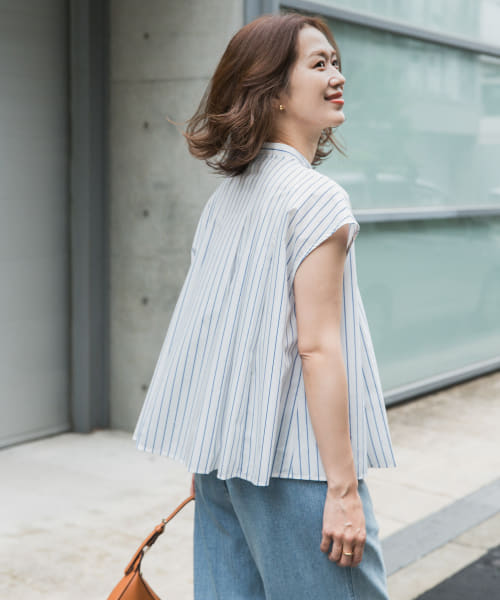 URBAN RESEARCH DOORS / アーバンリサーチ ドアーズ ストライプリボンフレアフレンチブラウス セール 30%OFF】ストライプリボンフレアフレンチブラウス