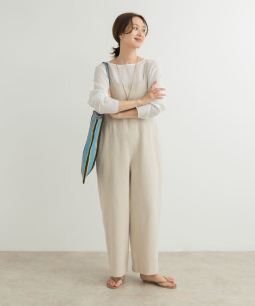 人気☺︎完売品】コットンリネンダンガリータックギャザー