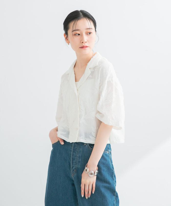 カラミジャガードショートシャツ URBAN RESEARCH アーバンリサーチ URBAN RESEARCH ブラウス シャツ カラミジャガードショート