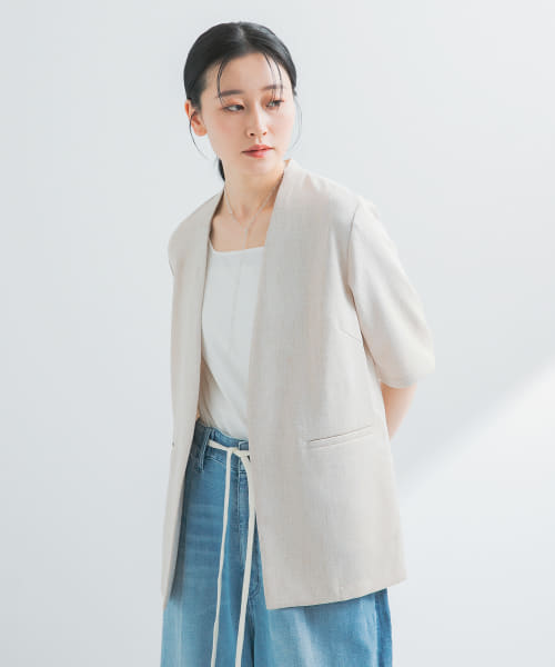 UR TECH DRYLUXEハーフスリーブジャケットアーバンリサーチドアーズ URBAN RESEARCH DOORS｜『UR TECH DRYLUXE』ハーフスリーブ