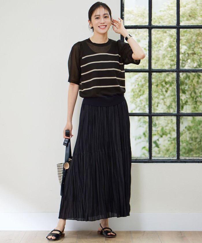 SHIHOさん着用・接触冷感・洗える】ハンドワッシャープリーツ