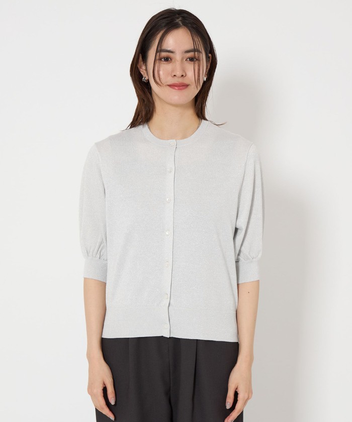 セール20%OFF】ラメ フォルム ショートスリーブ ニット