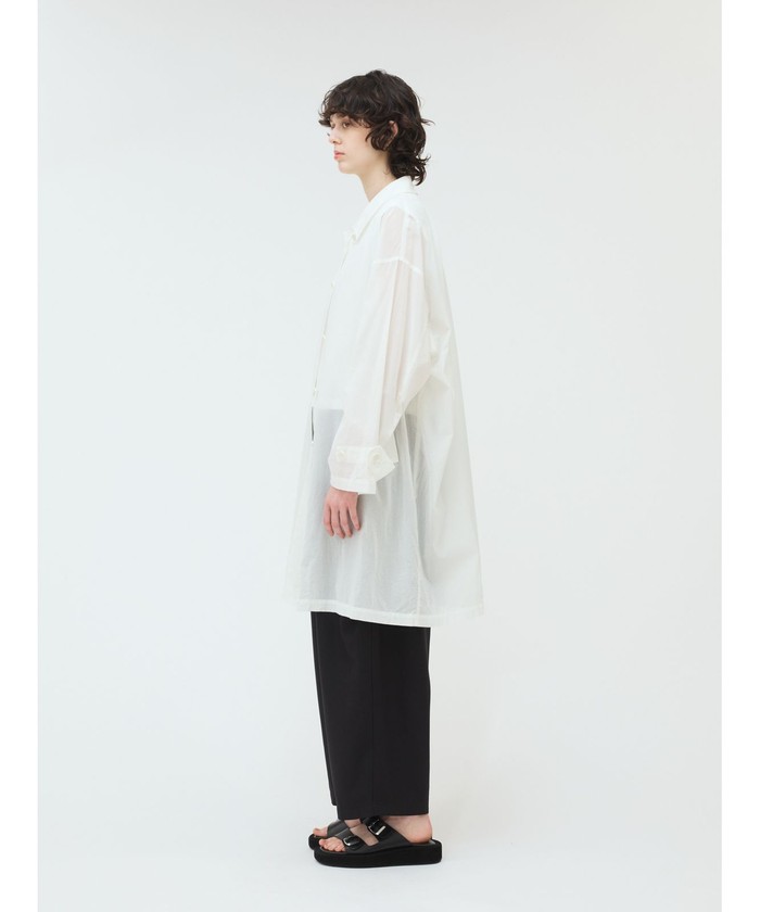mizuiro ind シアーステンカラーロングシャツ(508174636