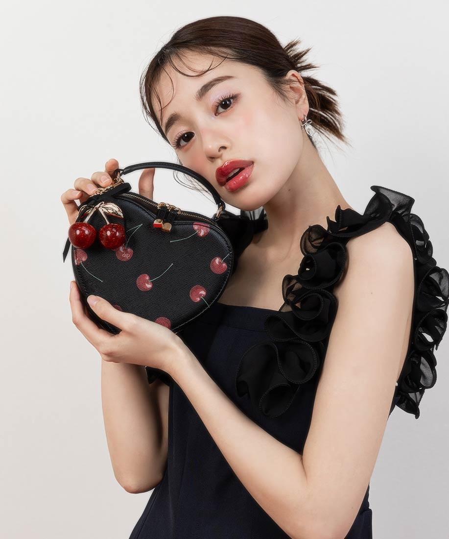 RANDA 2WAY チェリープリントハートバッグ 2WAYチェリープリントハートバックRANDA公式サイト