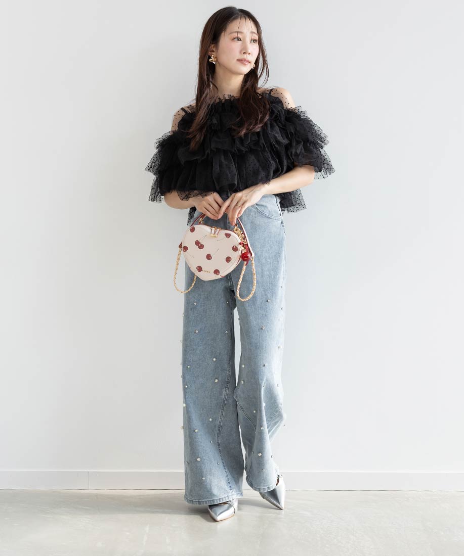 RANDA 2WAY チェリープリントハートバッグ 2WAYチェリープリントハートバックRANDA公式サイト