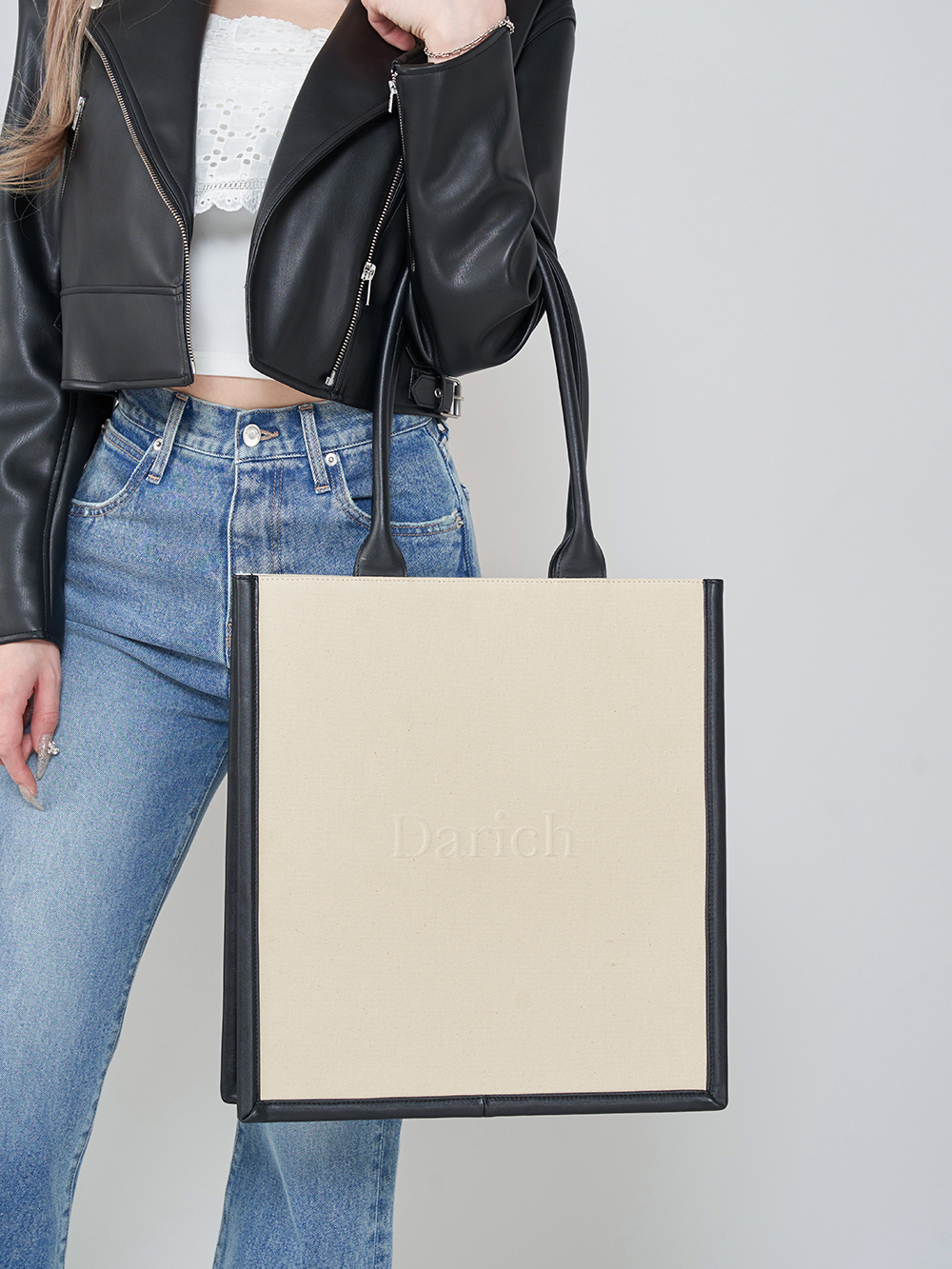 Darich ダーリッチ　キャンバストートバッグ ダーリッチ Darich レザーキャンバストートバッグ （キャメル